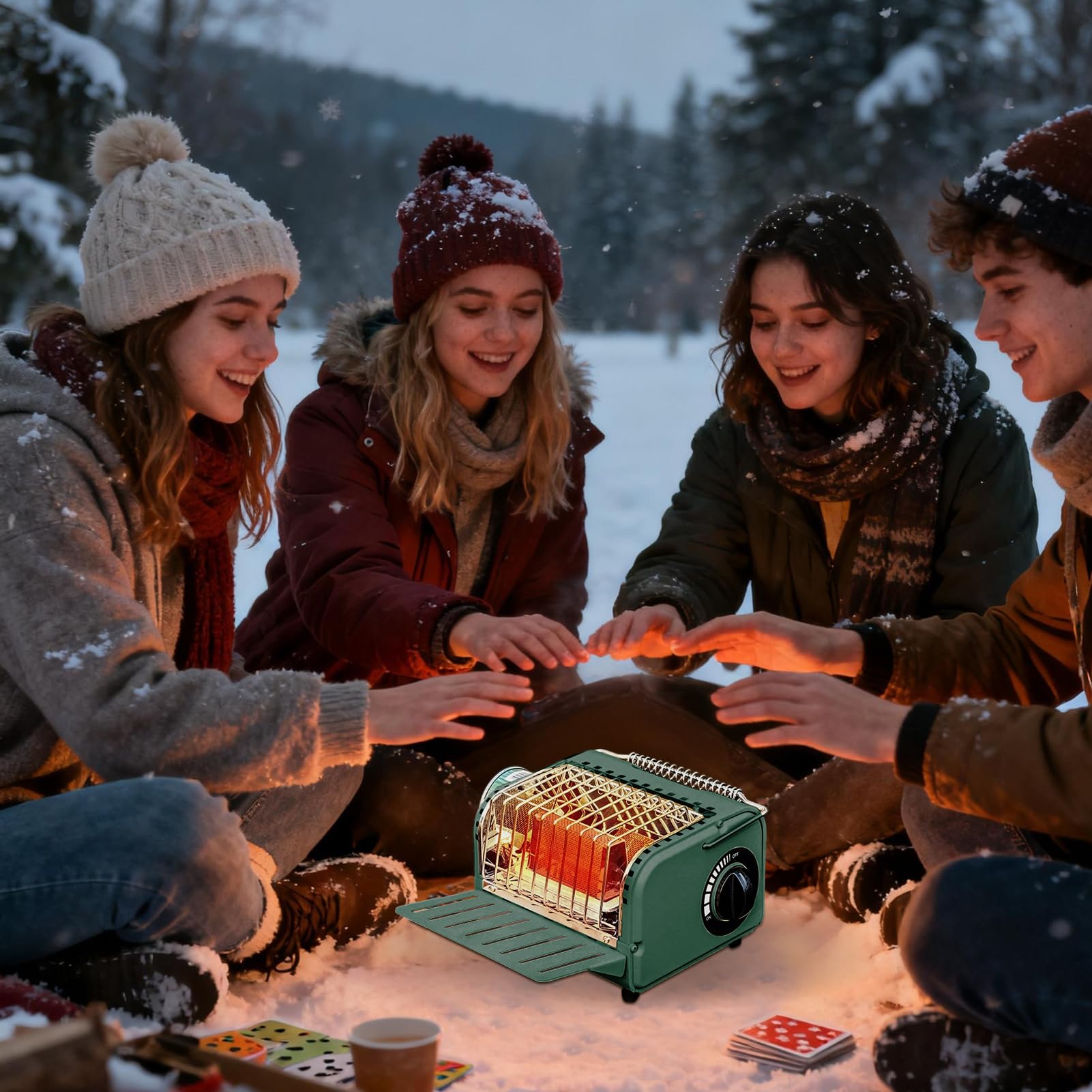 Poêle De Chauffage Pour Tente,1200W Réchaud À Gaz Pour Randonnée Avec Sac De Rangement - Appareil de Chauffage Extérieur Léger | pour Voyage Sac à Dos Plein Air Randonnée Hiver Pêche Loisirs Pique-