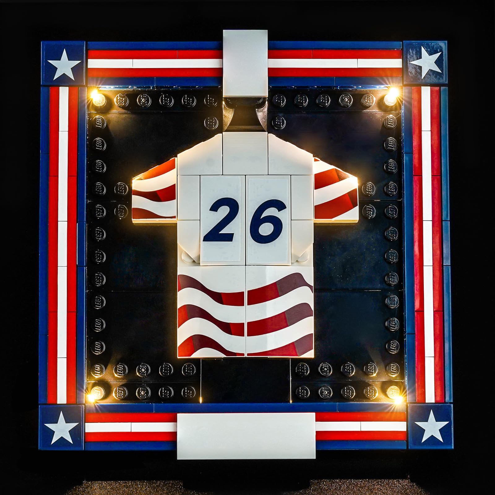 Light Kit Compatible with Lego 43033 2026 U.S.Soccer National Team Jersey (No Model), Decoration Lighting Set Compatible with Lego 2026 U.S.Soccer National Team Jersey Blocks Model — image 1