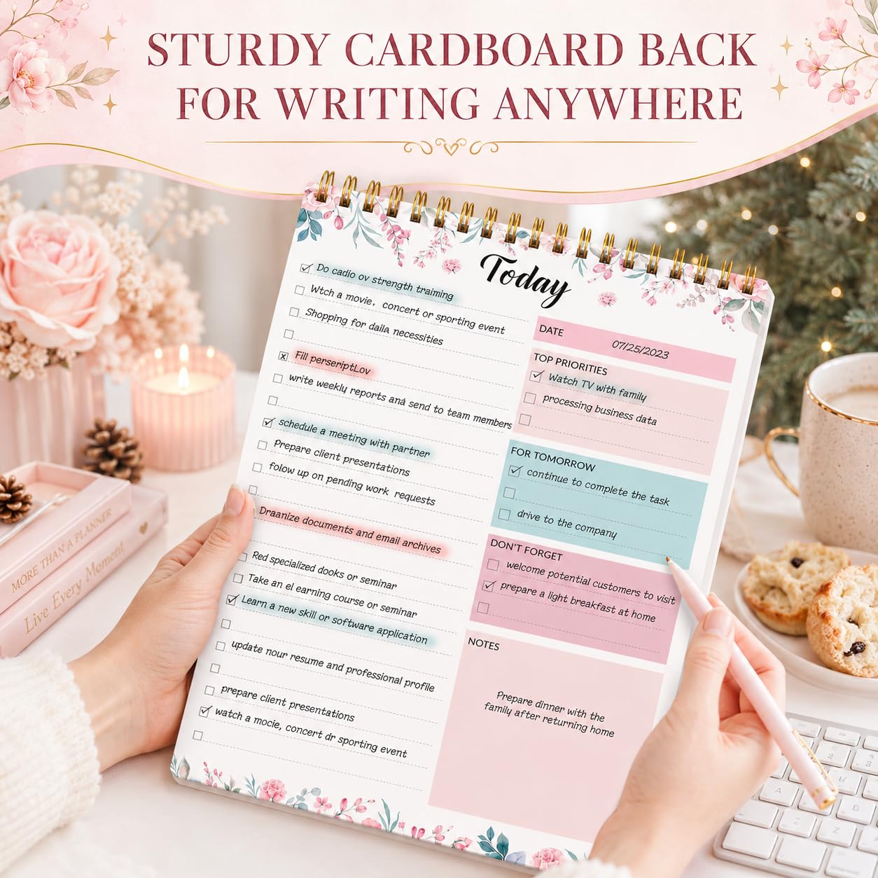 KMQOY To Do List Notepad - Stay Organized! -5