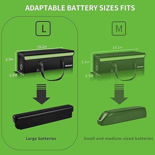 Miniatura 2 de Bolsa de seguridad para baterías de E-Bike a prueba de explosiones, bolsa Lipo ignífuga de gran capacidad para carga y almacenamiento de baterías de