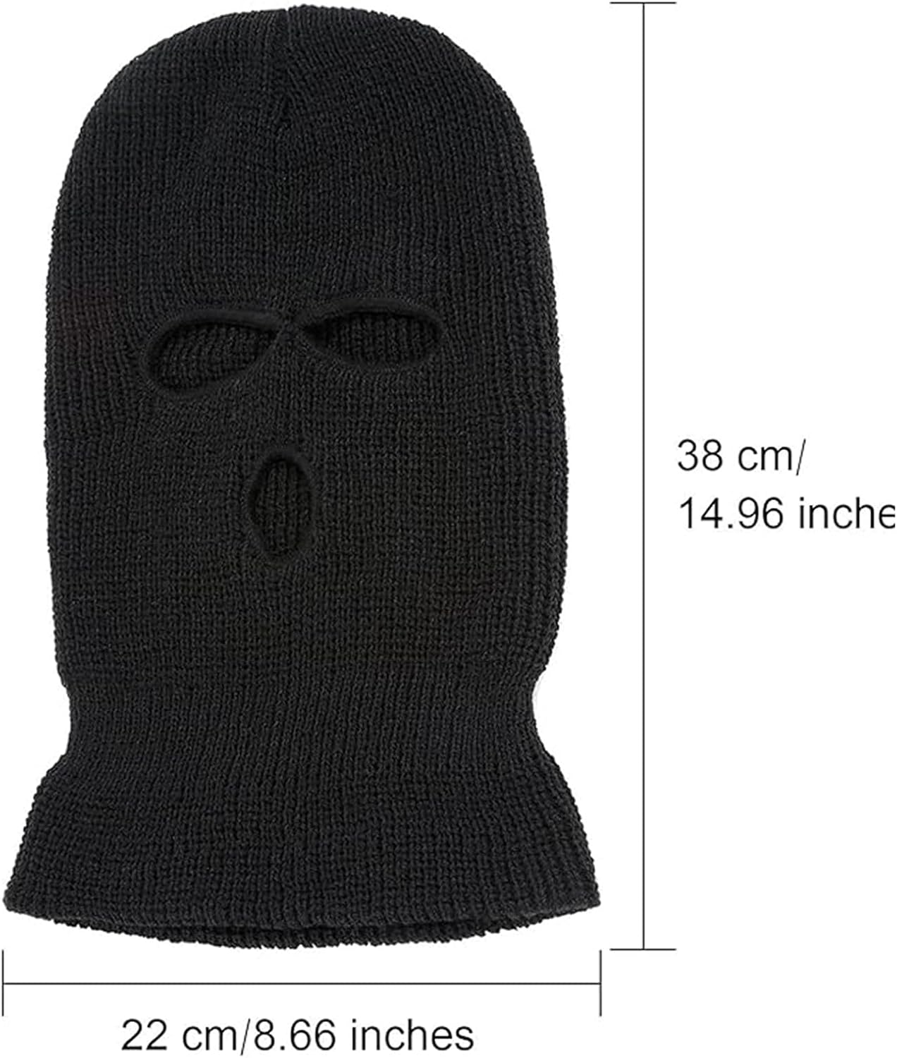 Blulu 4 Pcs 3 Hole Full Face Mask Cover Ski Mask Winter Balaclava Cap Knitted Face Cover for Winter Outdoor Sports - Image 3
