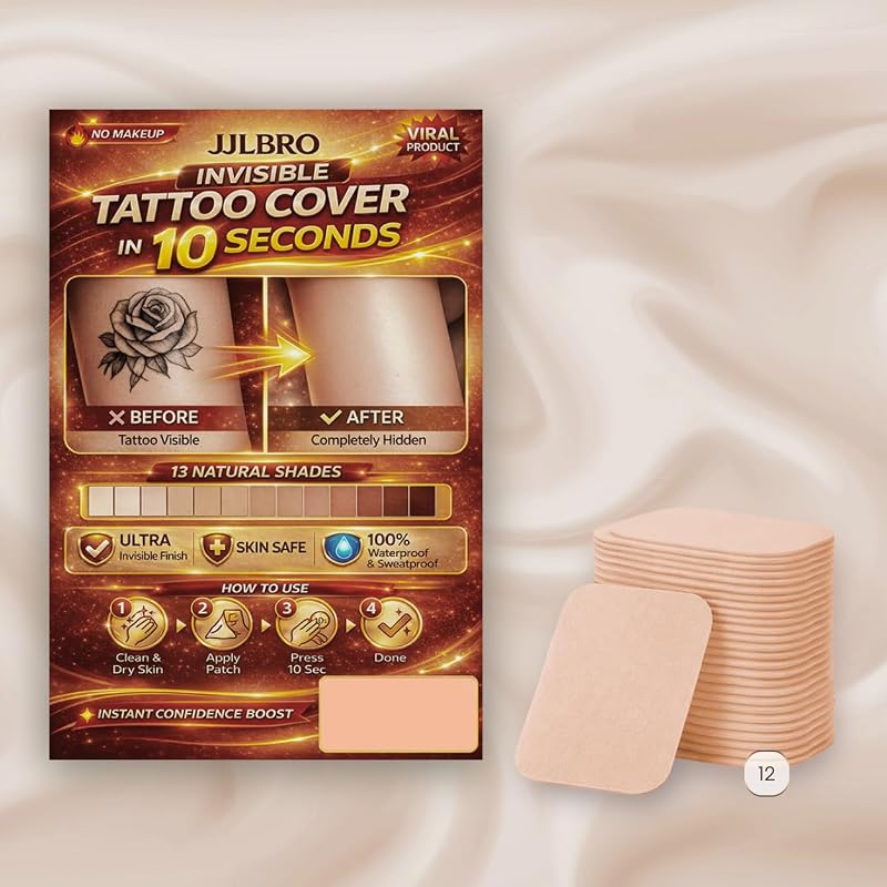Películas adesivas em tom de pele JJLBRO para cobertura de tatuagens, 10 unidades, modelo WZ-0012