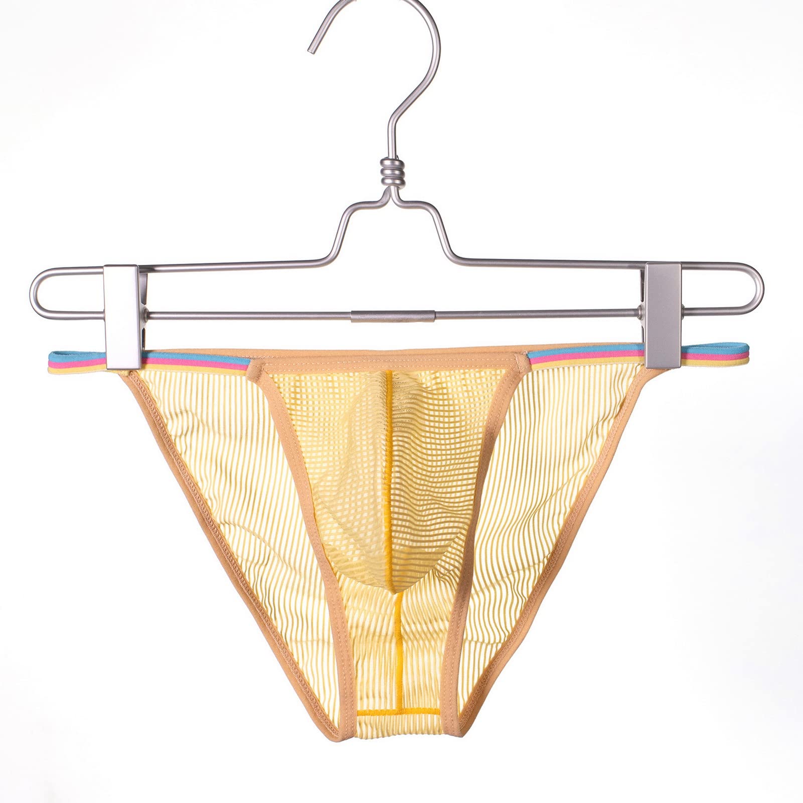 Faringoto Slip da uomo biancheria intima ultra sottile in rete pura mutande