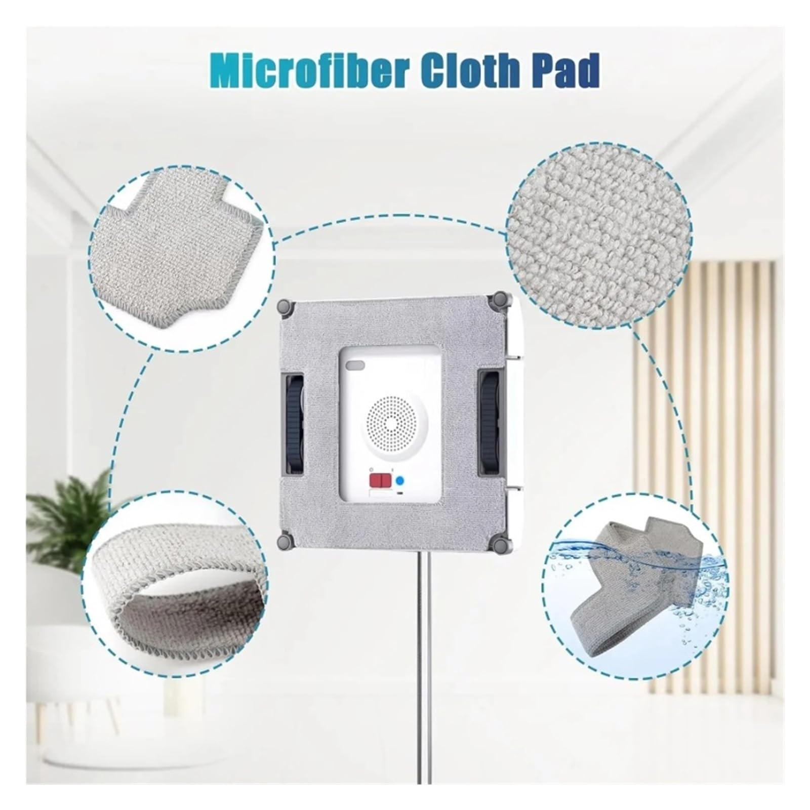 Fensterputztuch, Kompatibel for ECOVACS, WINBOOT W2 / W2, Kompatibel for OMNI,/ W1 W1 Pro Mikrofaser-Mopp-Pad-Tuch-Ersatzteile(10pcs)