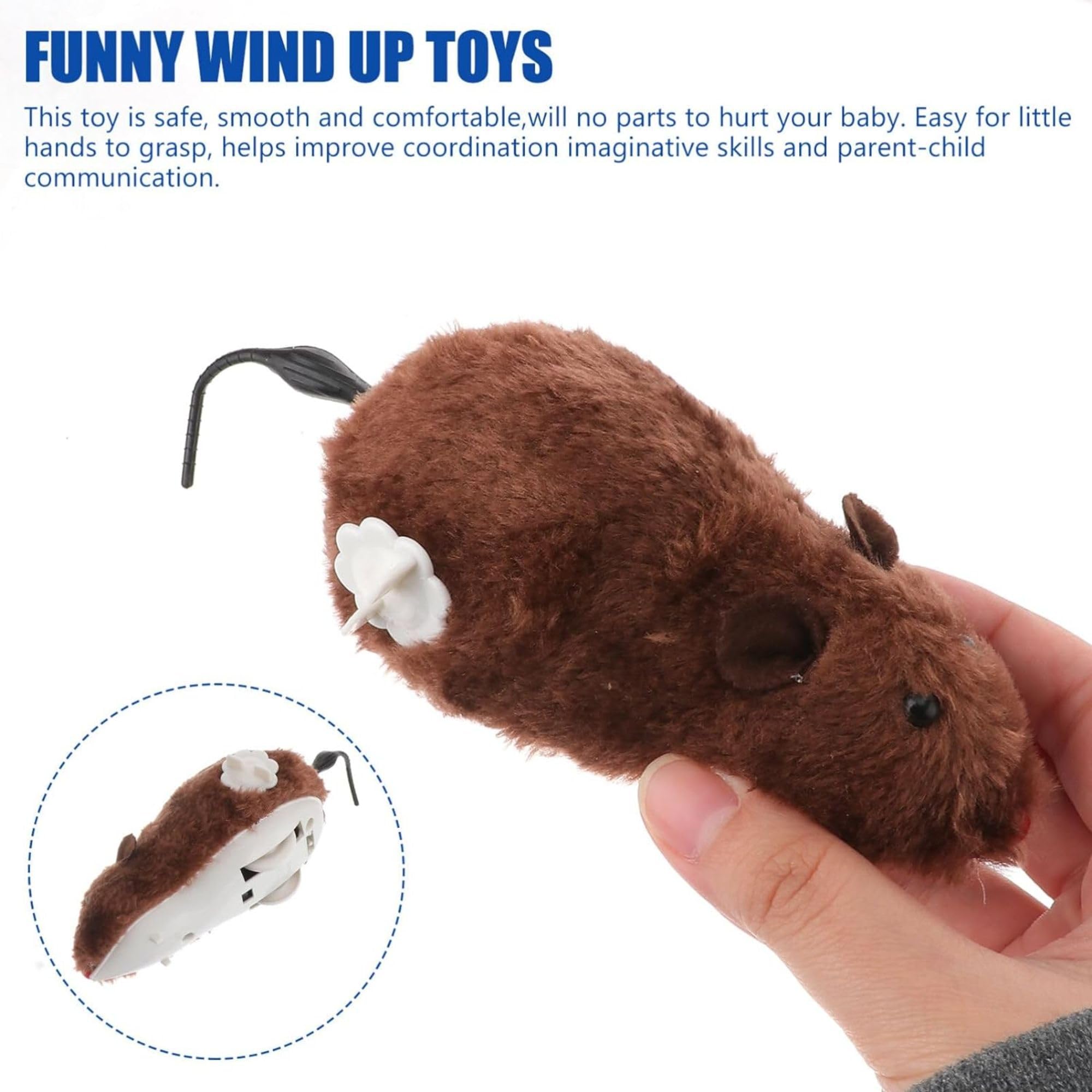 TOYANDONA 2 Stuks Opwindmuis Speelgoed Plastic Springen Rat Speelgoed Opwindmuis Kat Speelgoed Cartoon Grappig Plastic Uurwerk Speelgoed Cadeau Voor Kinderen Kinderen (Gemengde Kleur
