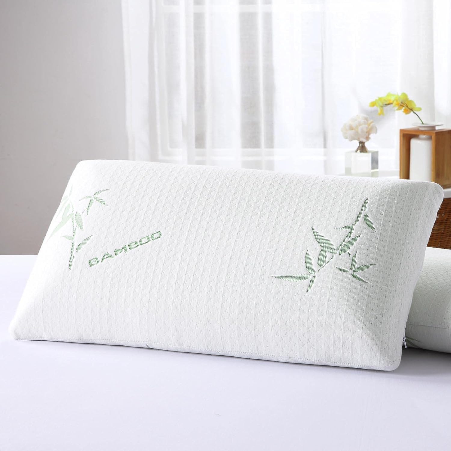 Cotton Mills Bamboo Shredded Memory Foam Orthopaedic Head & Neck Supports Hypoallergenic Cool Gel Single Pillow
