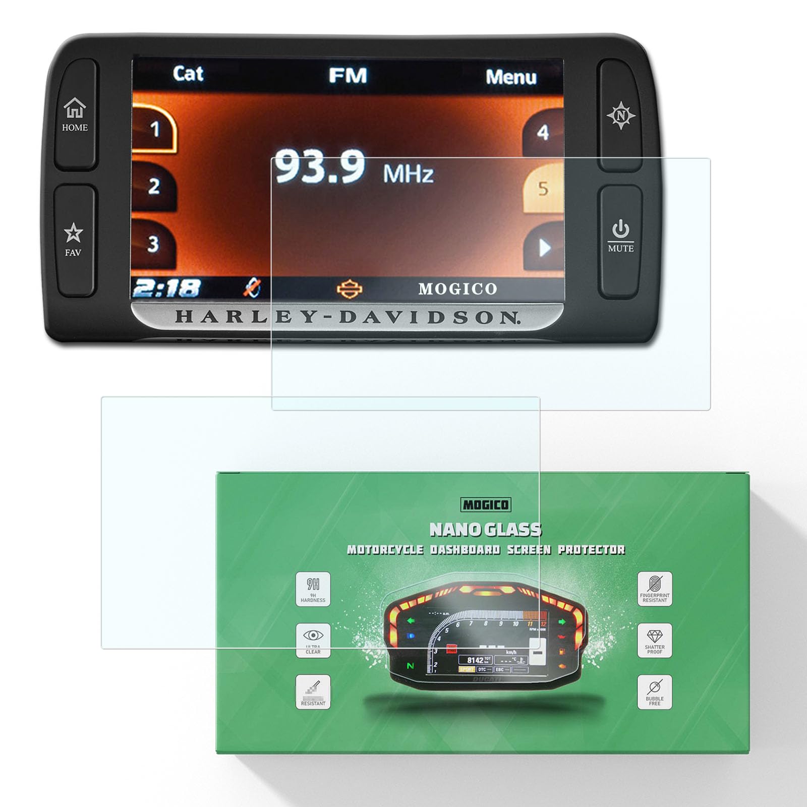 Mogico Nano Glass Screen Protector for Harley Davidson Boom! Box