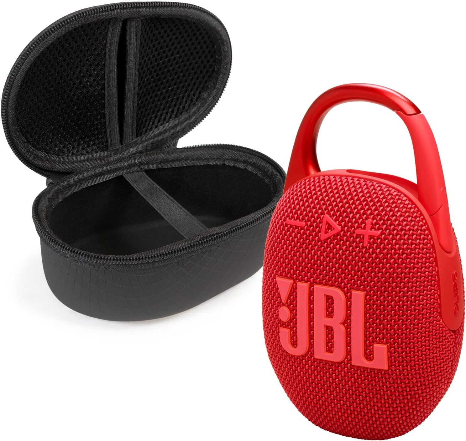 JBL Clip 5 Bluetooth Speaker and divvi! Protective Case - Black