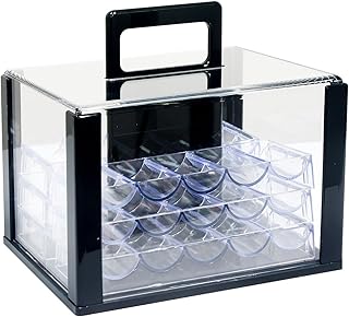 Pokerchip-Etui aus Acryl, 600/1000 Stück Kapazität, Pokerchip-Behälter, Pokerchip-Vitrine für Chips in Standardgröße