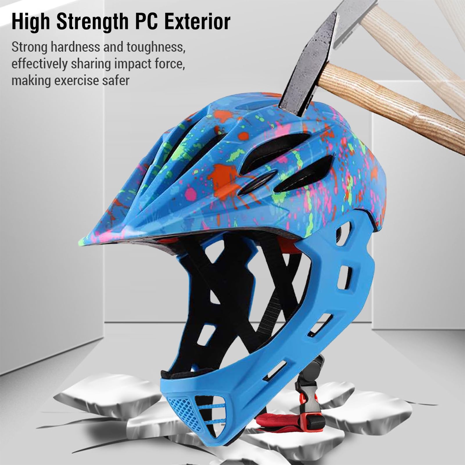 Cascos para Bicicletas para Niños, Cascos de Bicicleta Integrales Ligeros Ajustables y Transpirables para Niños Pequeños con Iluminación LED