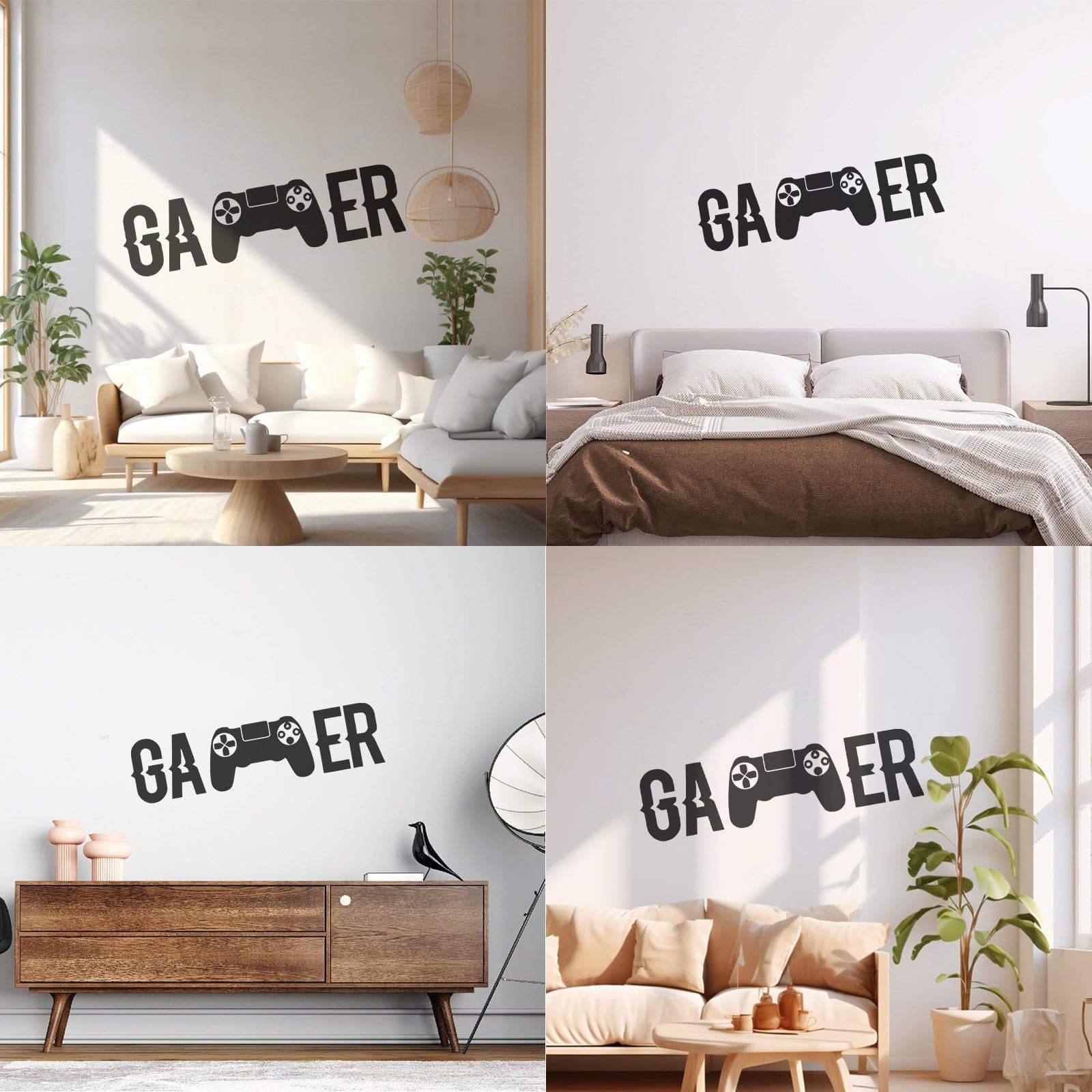 GameBox Video Game Controller Wall Decals Gamer DIY Wall Decal Gamer Wall Sticker for Kids Bedroom Vinyl Wall Art Mural Small - 11x42cm - Image 2