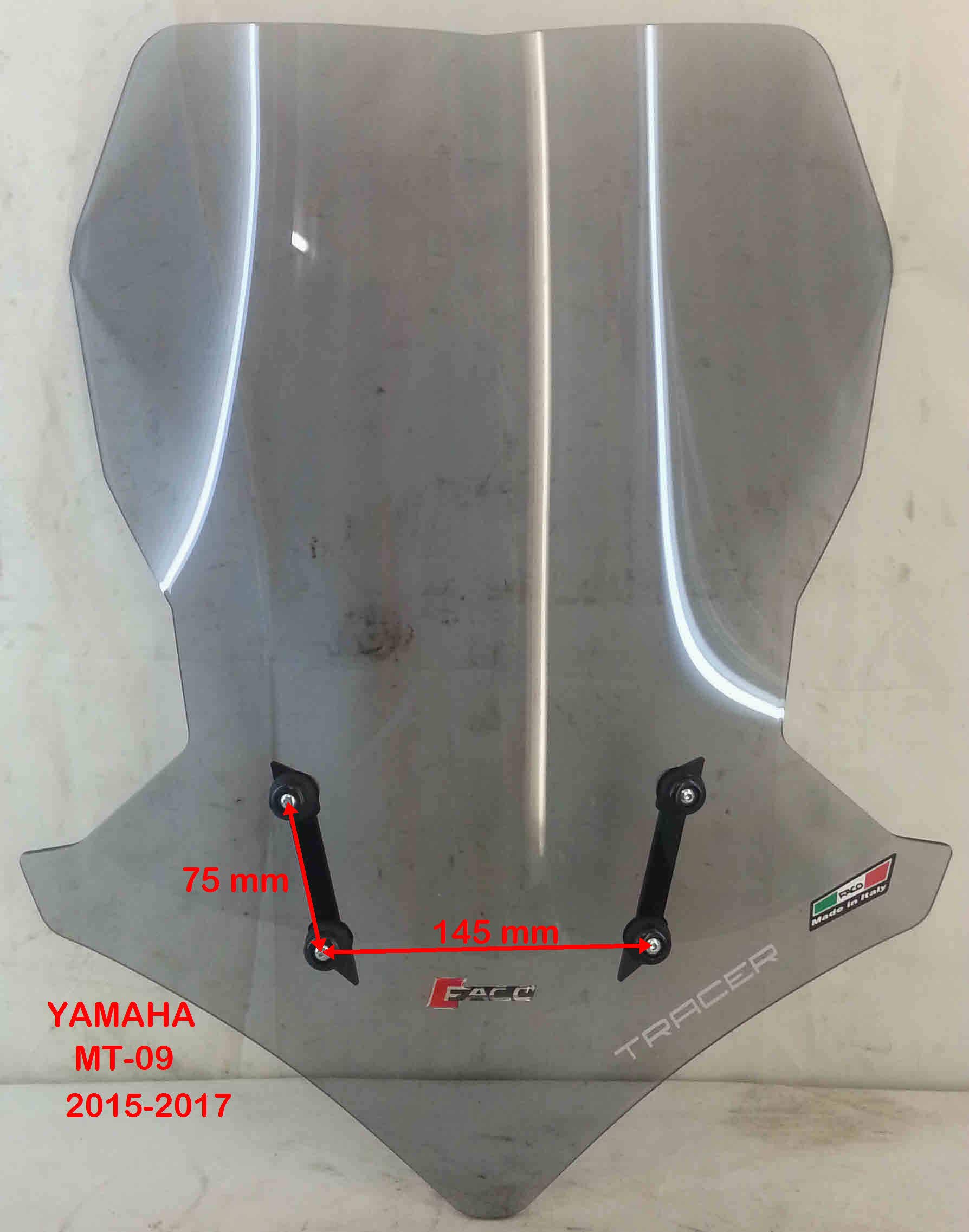 CUPOLINO FUME' CHIARO YAMAHA MT09 TRACER 2015-17 s