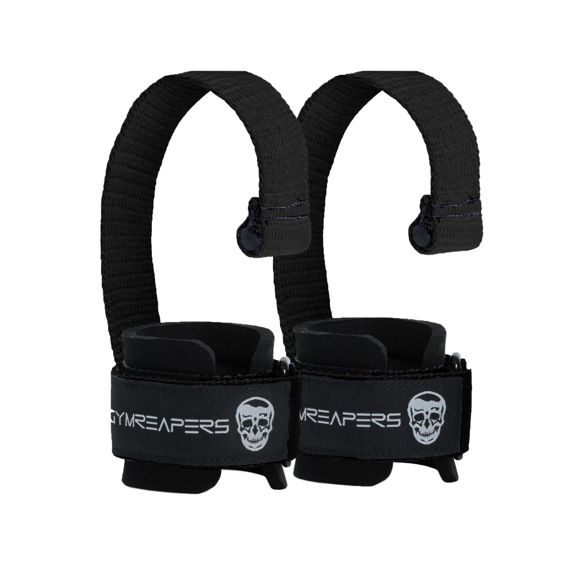 Gymreapers Weight Lifting Straps With Dowel - Wrist Straps for Weightlifting - Workout Deadlift Wrist Weights - Reinforced Stitching & Padded Fit Gym Accessories for Strength & Gym Hand Grip (Black)