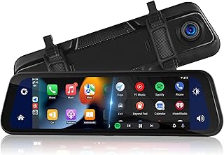 Portable Wireless Carplay Car Stereo with Dash Cam, 9.66" HD IPS Touchscreen, Wireless Android Auto, Loop Recording, Bluetooth, Maps, Split Screen, Car Radio Receiver with 32G TF Card