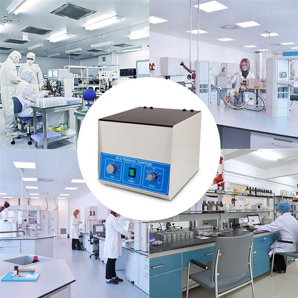 Centrífugas de Laboratorio de Baja Velocidad, 4000 RPM Separación de centrífuga eléctrica Burbuja Separación de Plasma médico, Suero Aislado de PRP de Sangre, Tubo de centrífuga de 12x 20 ML, Tempor