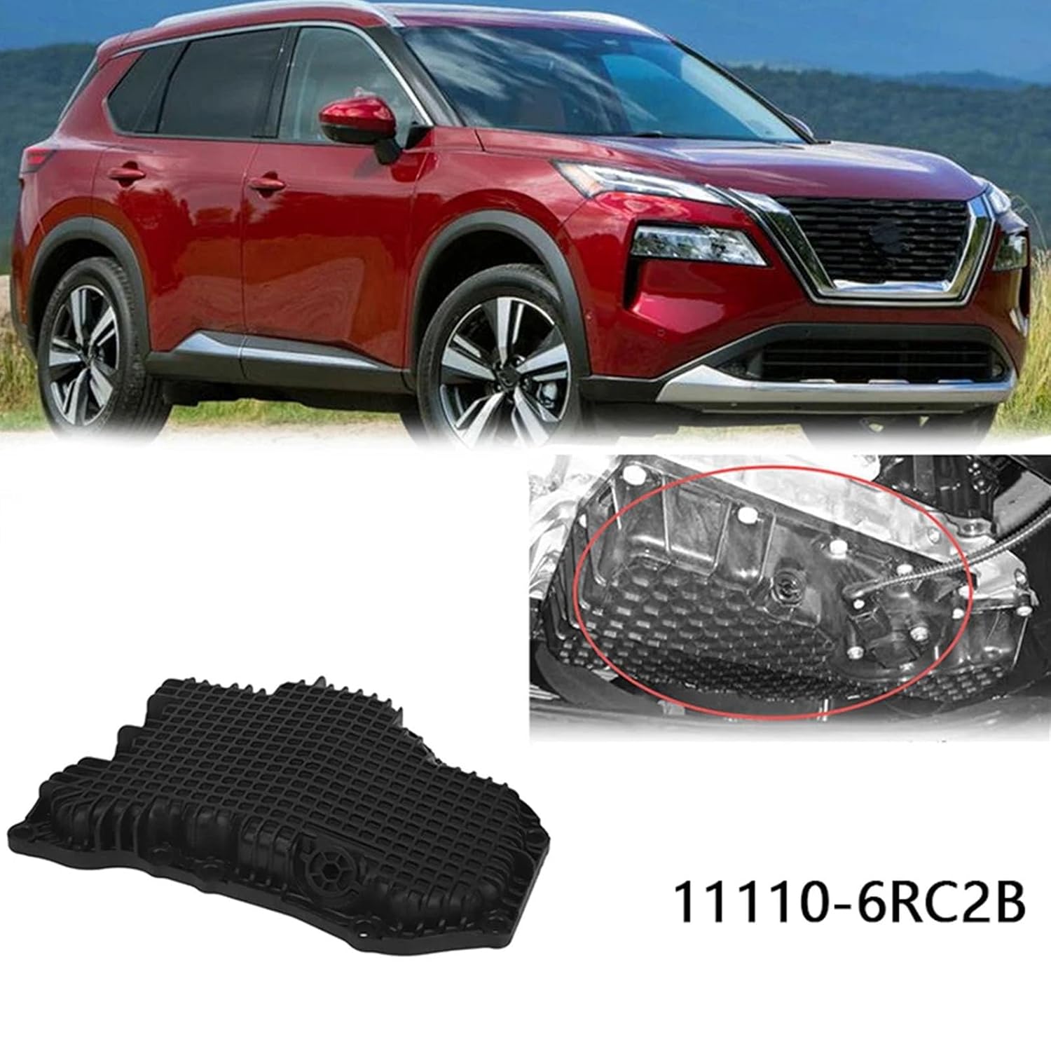 Easy Installation Car ABS Oil Pan Gasket Replacement for 1.5L 2023-2024 Vehicles Simplifying Service 11110-6RC2B User Friendly Engine Enhancing Gasket Design