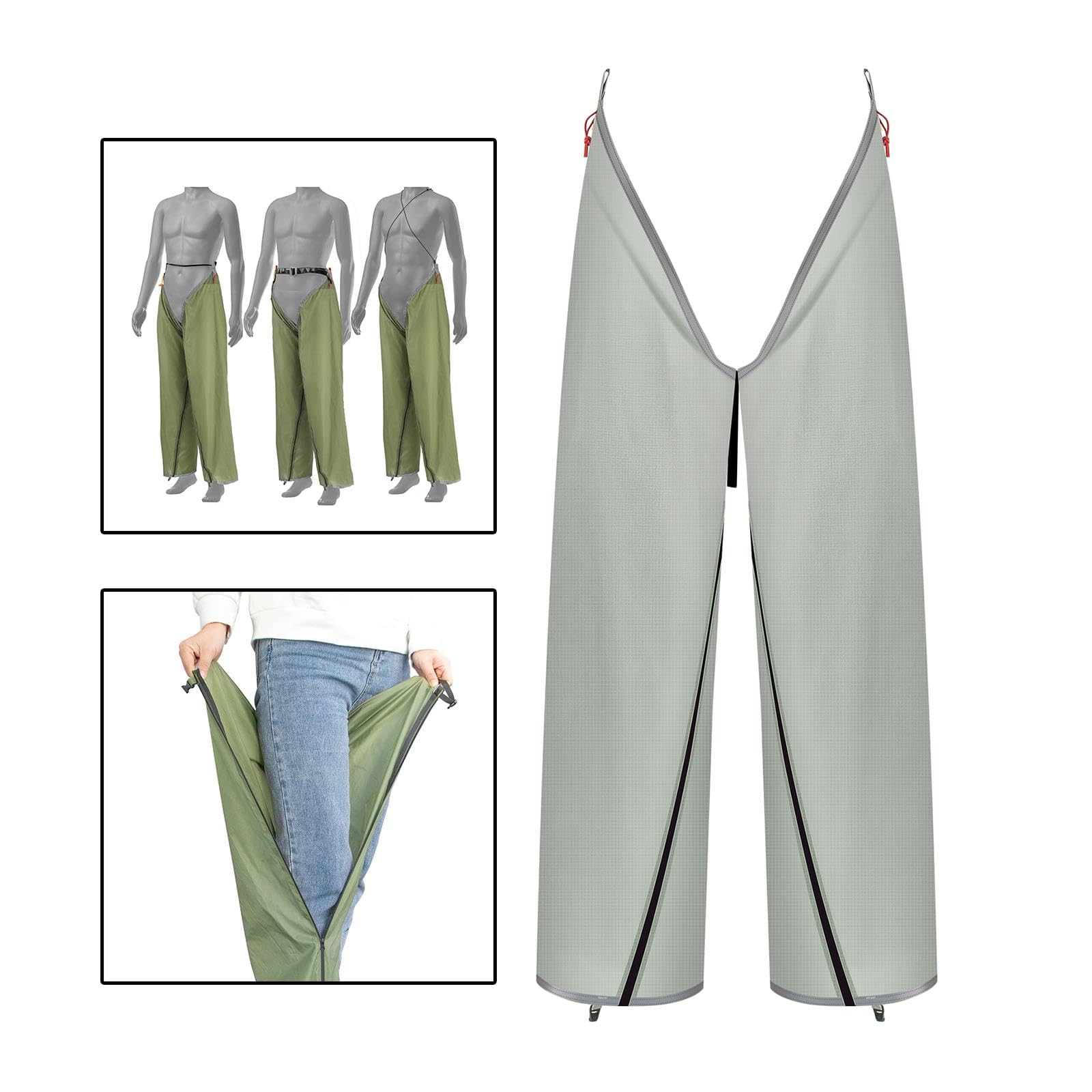Pantalon Imperméable Compact Surpantalon Randonnée avec Fermeture Éclair Latérale Nylon Doux et Respirant Convient pour Trekking Escalade Déplacement