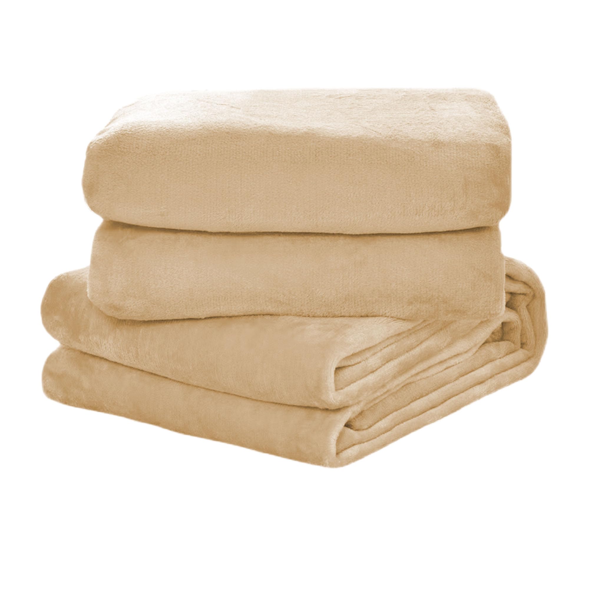 Couverture canapé 90x190 cm chameau en flanelle de microfibre
