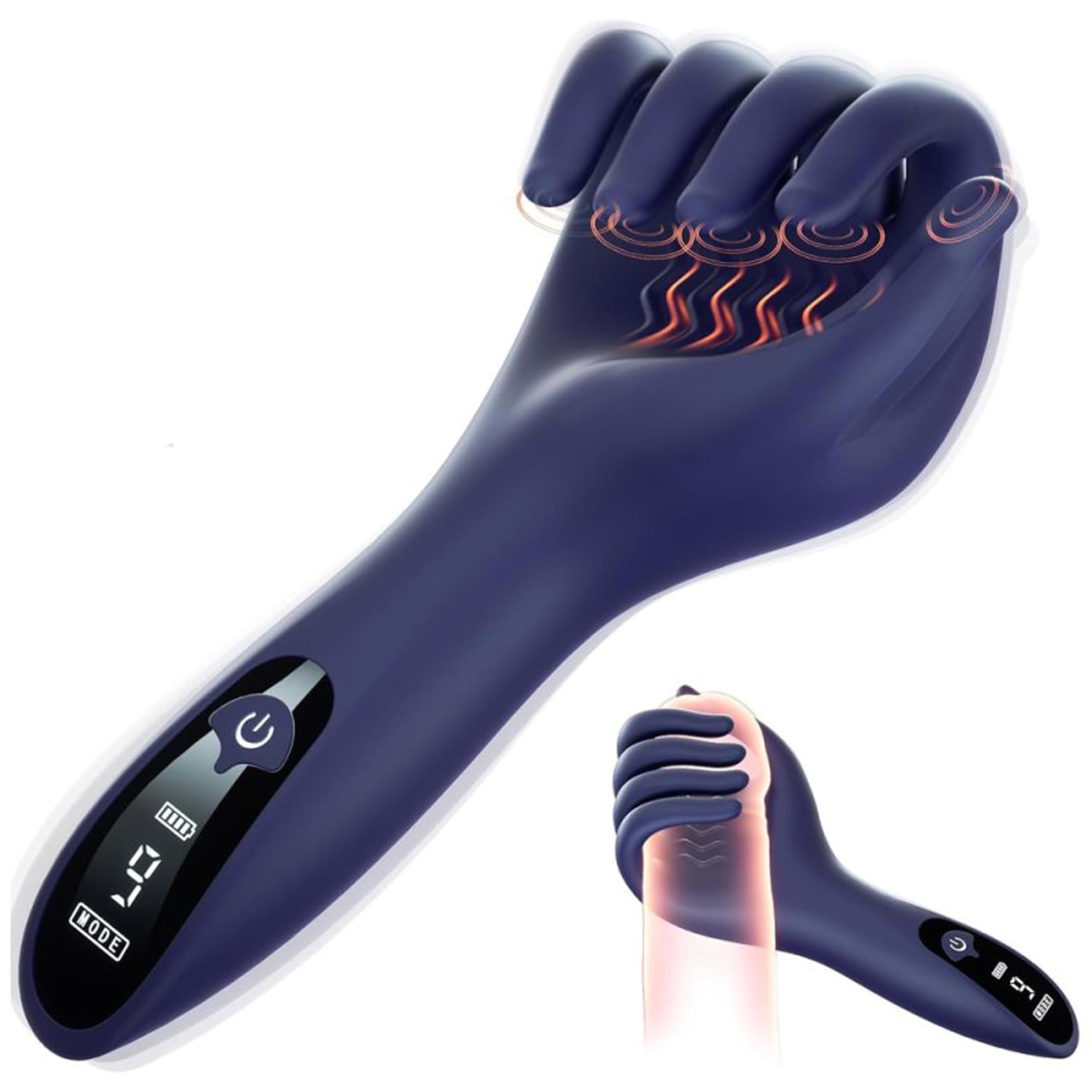 Masturbateur électrique FOPS, design main, massage pénien avec 9 vibrations, écran LCD et longueur de 15 cm | Forme réaliste de main pour hommes MC41