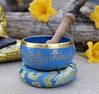 Vista 15 de DharmaObjectsGorgeous 8 Símbolos de la Suerte para meditación, Plato cantante / cojín / mazo, Negro, M