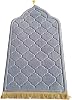Prayer Mat, Anti Slip Flannel Travel Prayer Rug with Tassels, Muslims Prayer Rug, Ramadans Gifts for Men Women Kids, Portable Prayer Mat FJIUMOZEN (Light Gray)