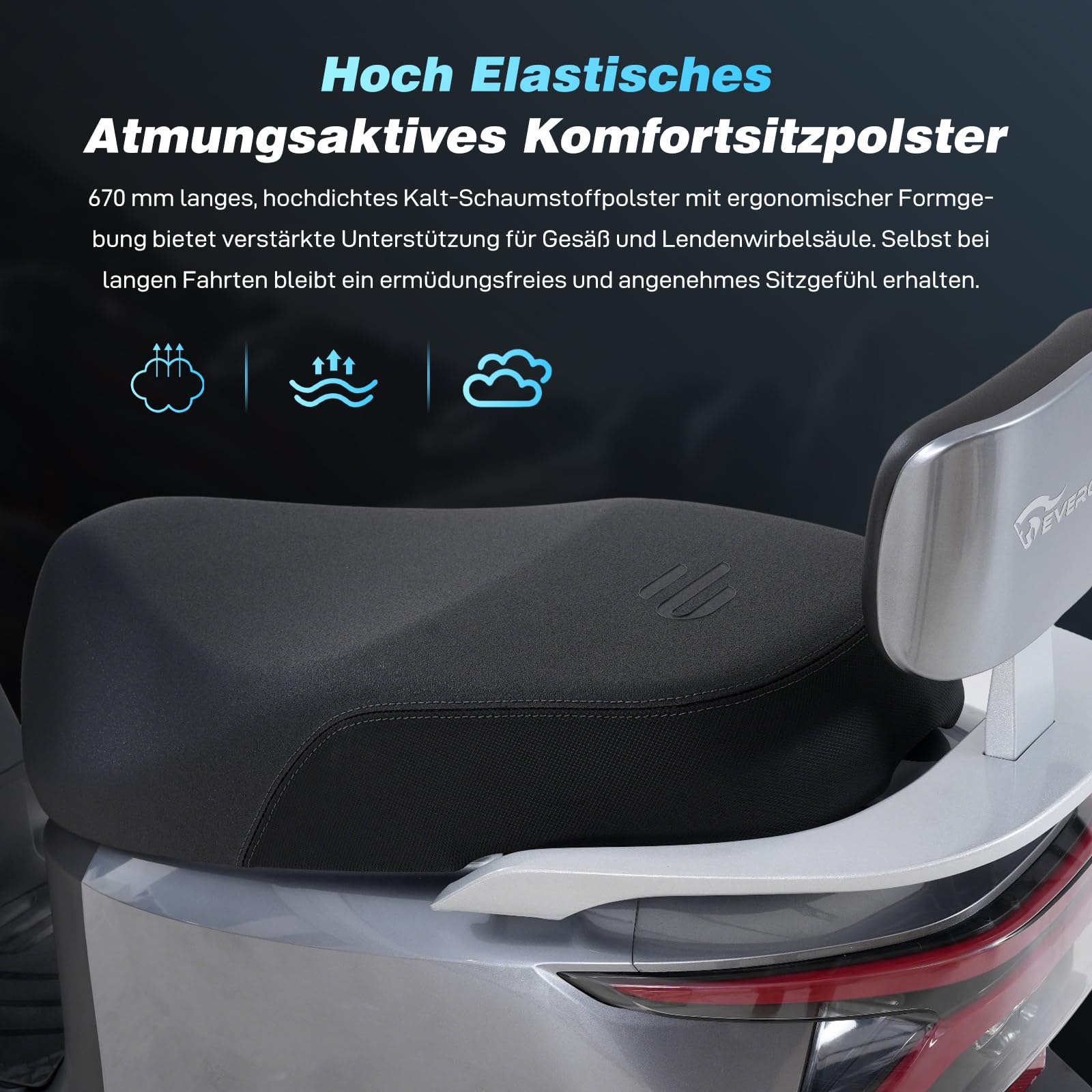 EVERCROSS ET3 Elektro Motorrad, Elektro Motocross mit 60V/31.2Ah, Maximale Geschwindigkeit 45 km/h, 2000W Motor,Reichweite 85-100 km,Doppelte Stoßdämpfung, Elektrisches Offroad-Motorrad für Erwachsene