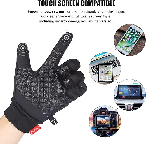 Miniatura 3 de Guantes de invierno SkyGenius, guantes de ciclismo, motociclismo, resistentes al viento, guantes delgados para actividades al aire libre