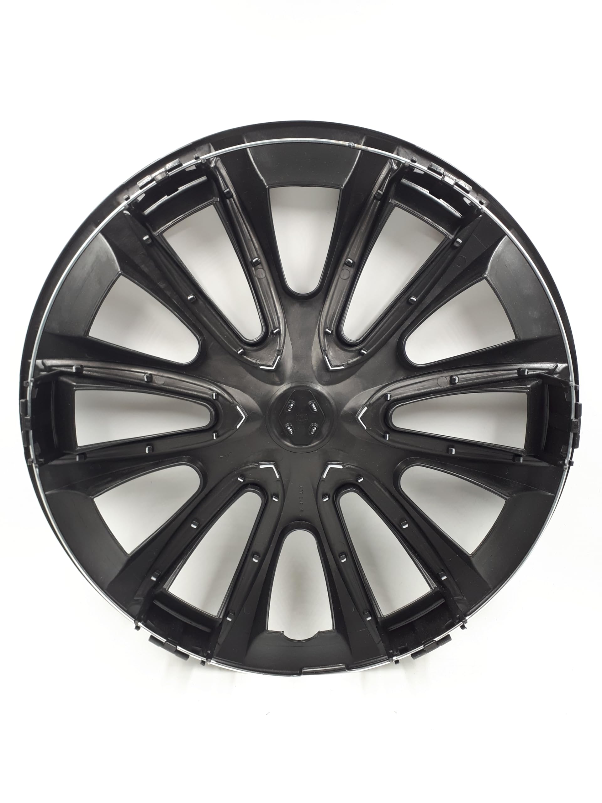 Lot de 4 enjoliveurs d'origine pour Renault Dacia, 40,6 cm (16 pouces), bicolore, noir et gris.