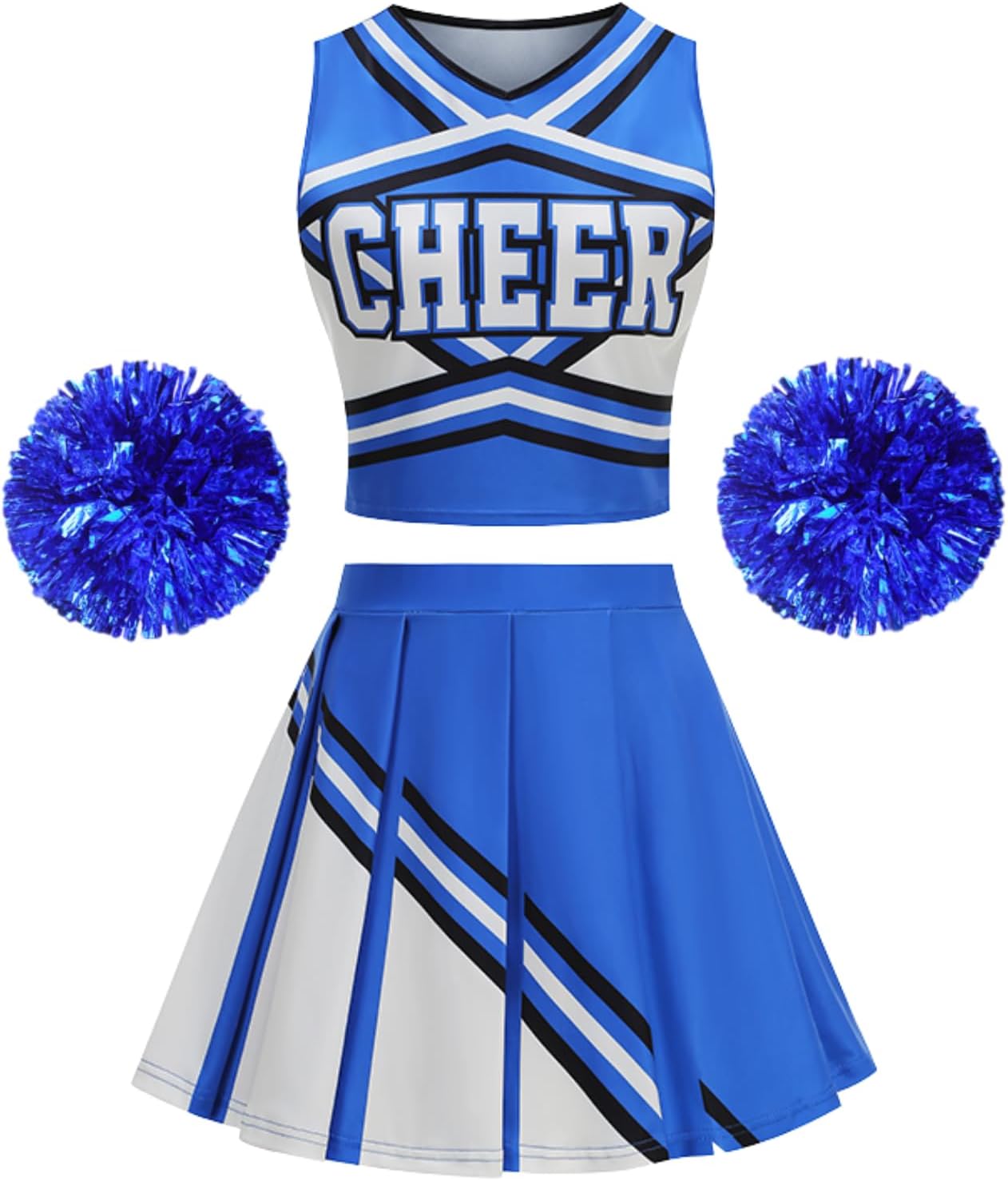 yolsun Cheerleader Costume for Women Cheerleading Uniform High School Musical Party Fancy Dress Halloween Cosplay