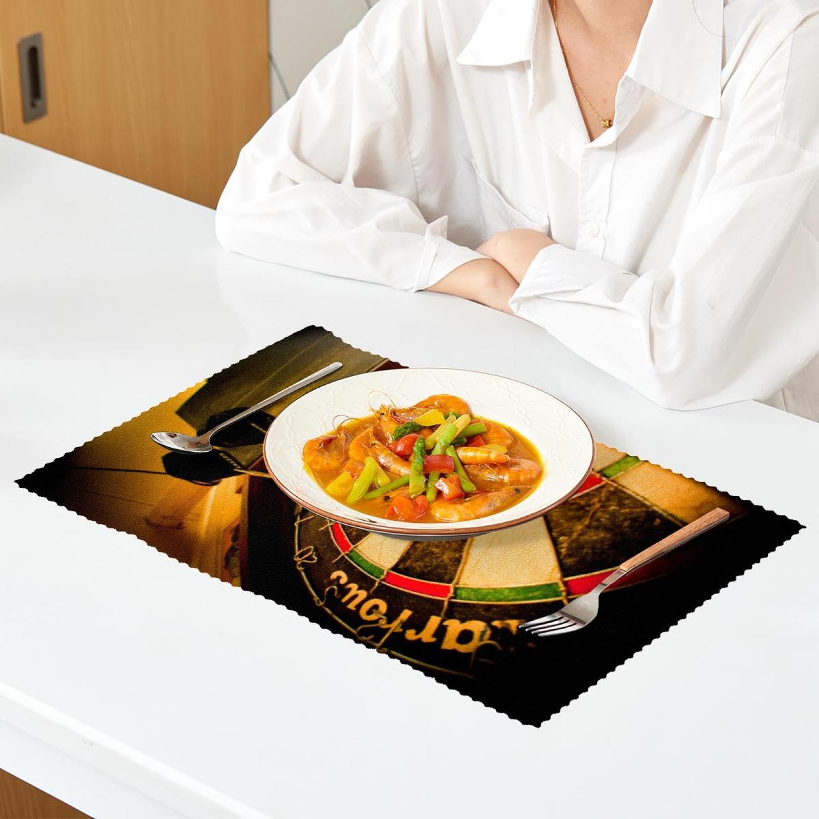 Cool Sport Dart-Tischsets, waschbar, rutschfest, Wärmeisolierung für Küche, Esszimmer, Restaurant, 45,7 x 30,5 cm, 6 Stück
