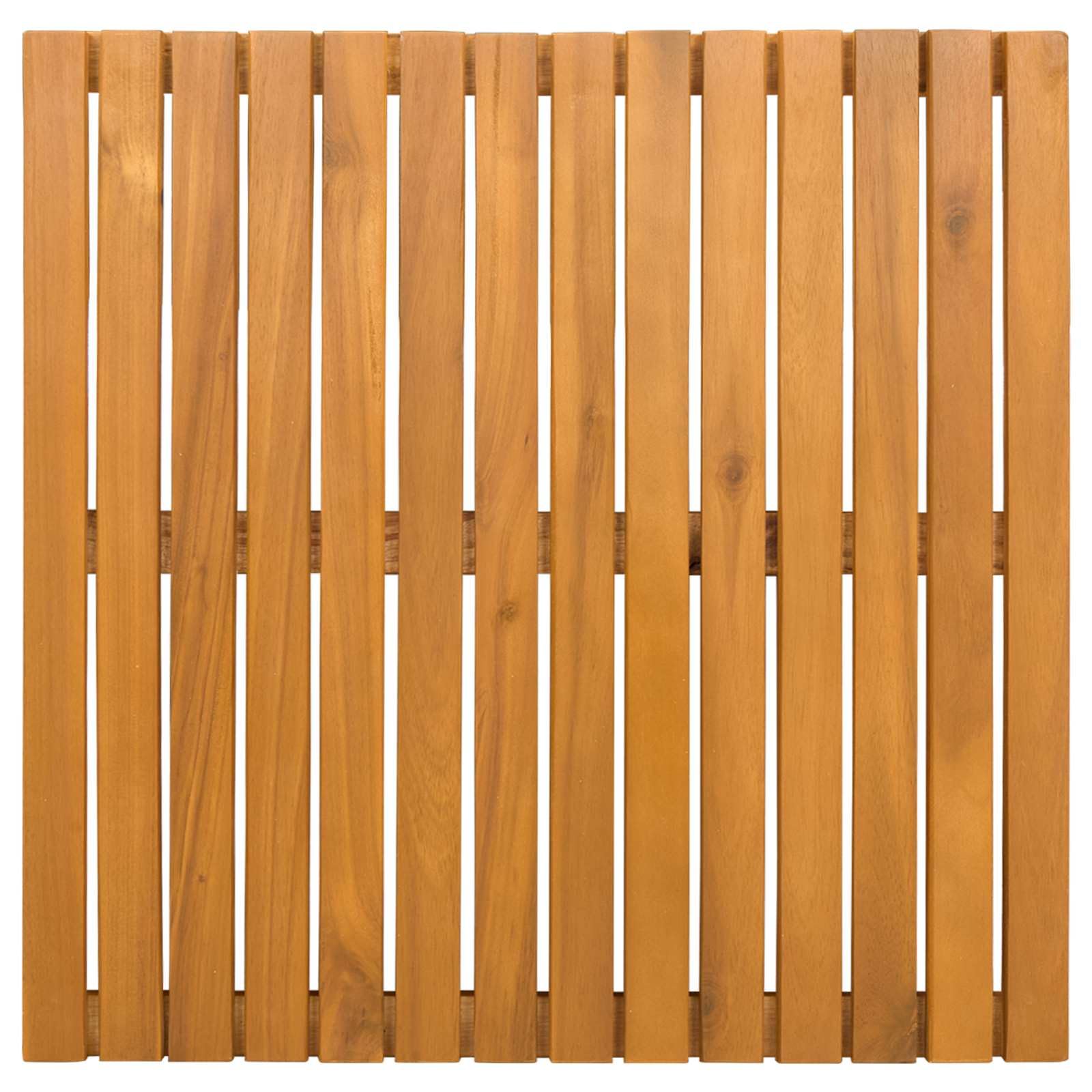 Set di 2 tappetini da bagno in legno, 50 x 50 cm, antiscivolo, in legno oliato, per bagno e balcone, per il benessere