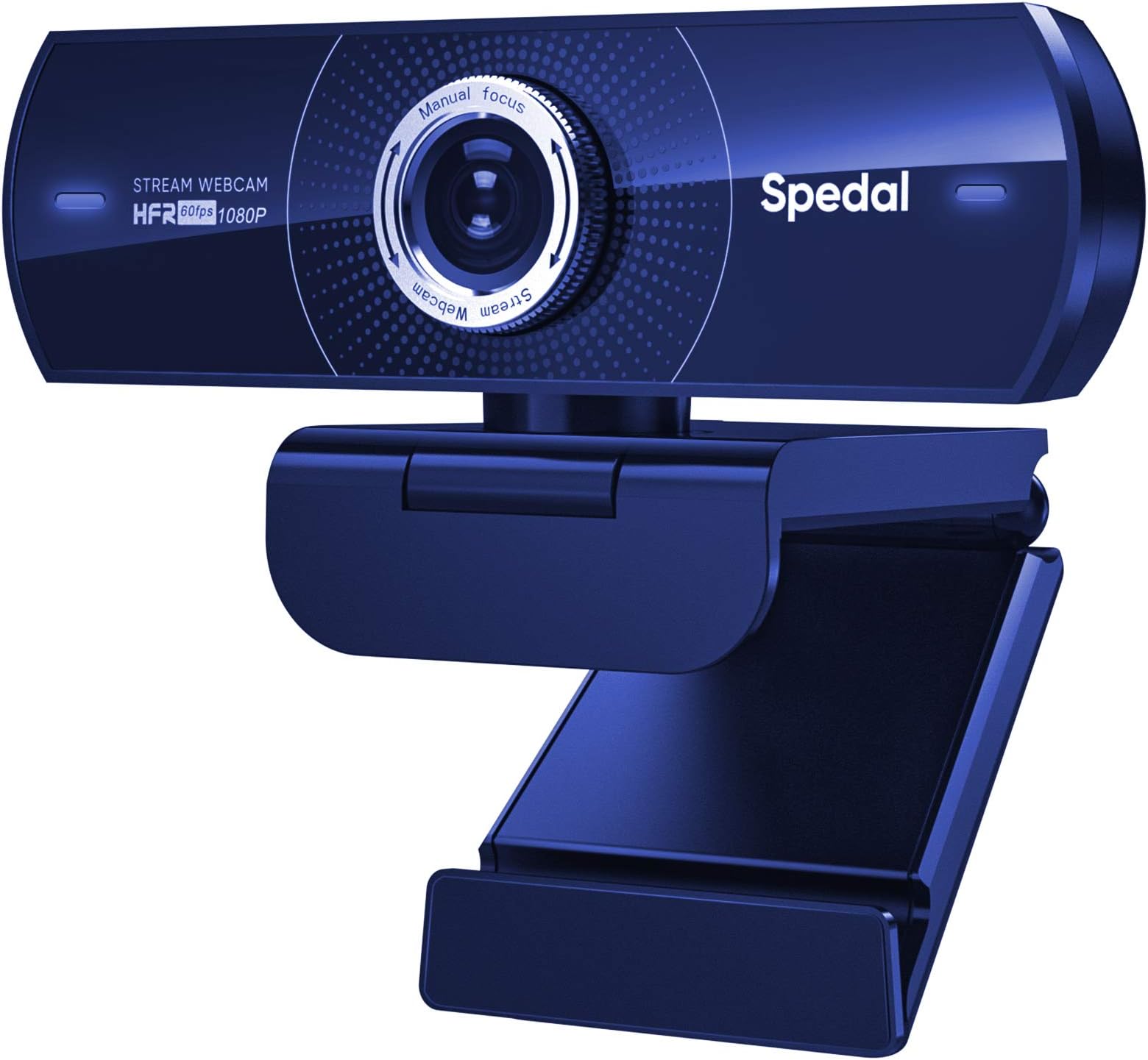 1080P 60fps HD Webcam, Spedal 100 Degree Wide Angle Streaming Camera with Microphone, OBS, YouTube, Skype, Zoom Compatible, Face Cam for Conferencing, Broadcasting, Gaming, Video Calling and Recording