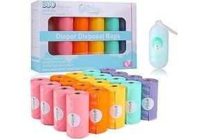 Ultimate Diaper Disposal Solution: Rainbow Dispenser with 20 Rolls/300 Disposable Bags