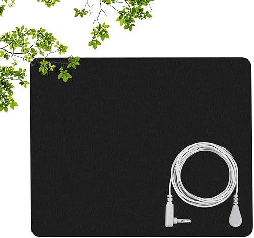 Alfombrilla de conexión a tierra para mouse de oficina para trabajar a tierra, alfombrilla de mouse de 11.8 pulgadas x 9.8 pulgadas