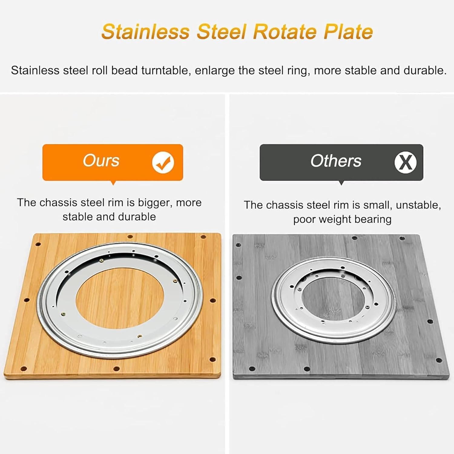 5/6 Tier Rotating Bookshelf, 360° Rotating Bookshelf, 360 Display Bamboo Revolving Bookshelf, Solid Wood Rotating Bookshelf, Shelves Rotating Bookcase,Brown-5Tier