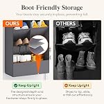 Lifewit Over The Door Shoe Organizers, Hanging Shoe Rack with 11 Large Pockets, 5 Layers Shoe Holder for Closet Door Storage Includes Boots, Toys, Water Bottles, Daily Necessities, 1 Pack, Grey