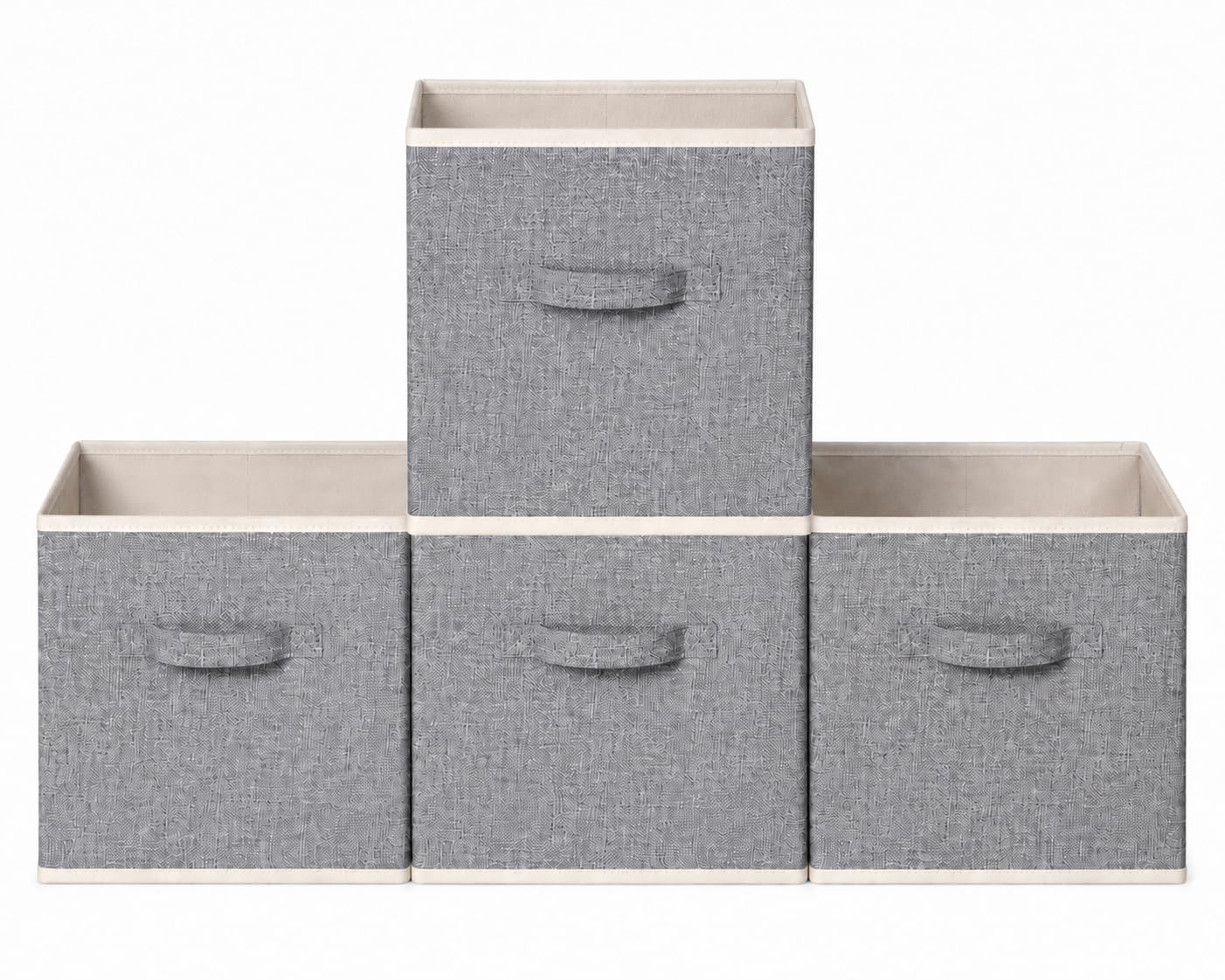 Storage Boxes Clothing Storage Basket for Wardrobe 33Lx 38Wx 33H cm 4XGrey