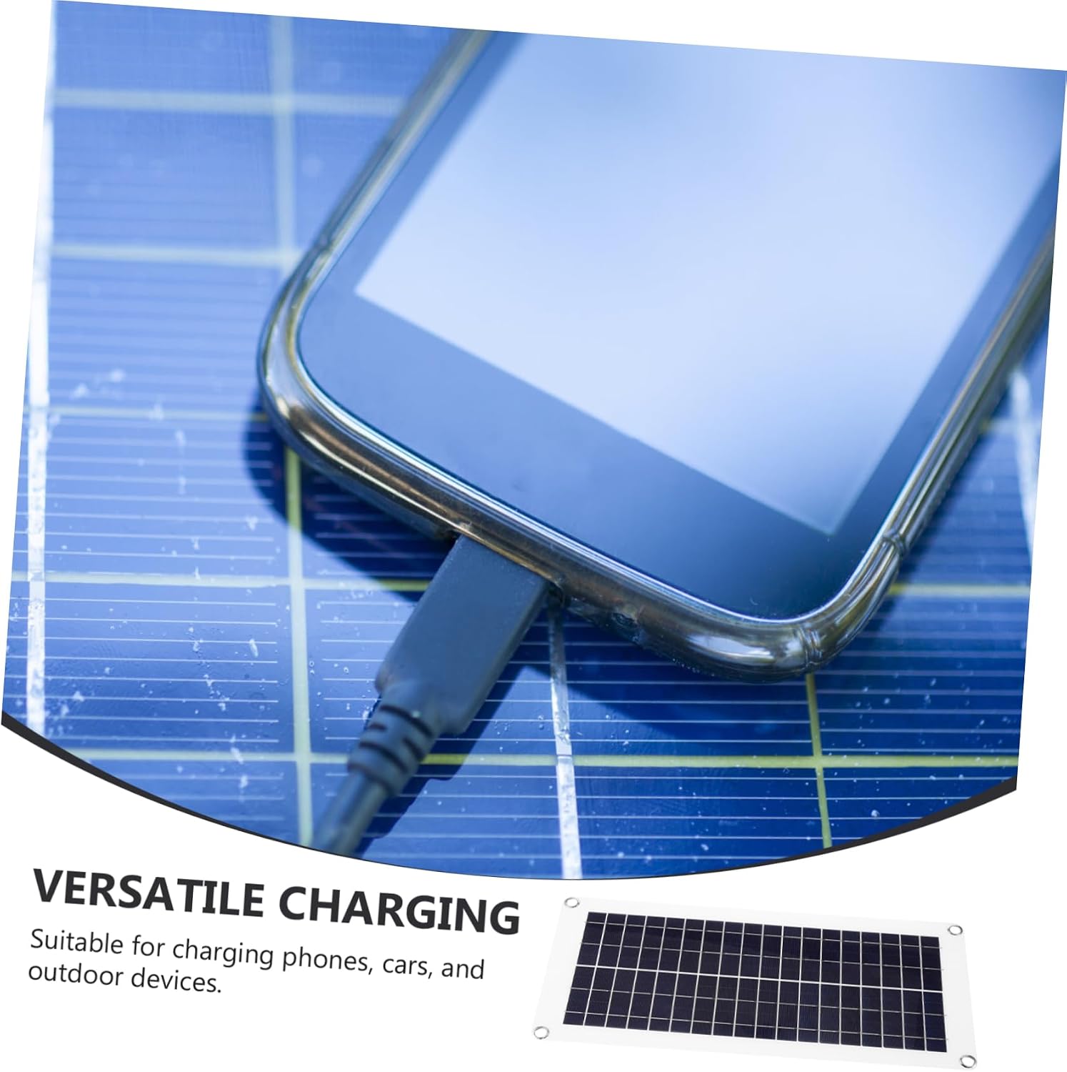 TOYANDONA Portable Solar Panel Charger Lightweight Outdoor Power Bank for Phones Cars Devices High Efficiency Charging Durable Design for Camping Travel