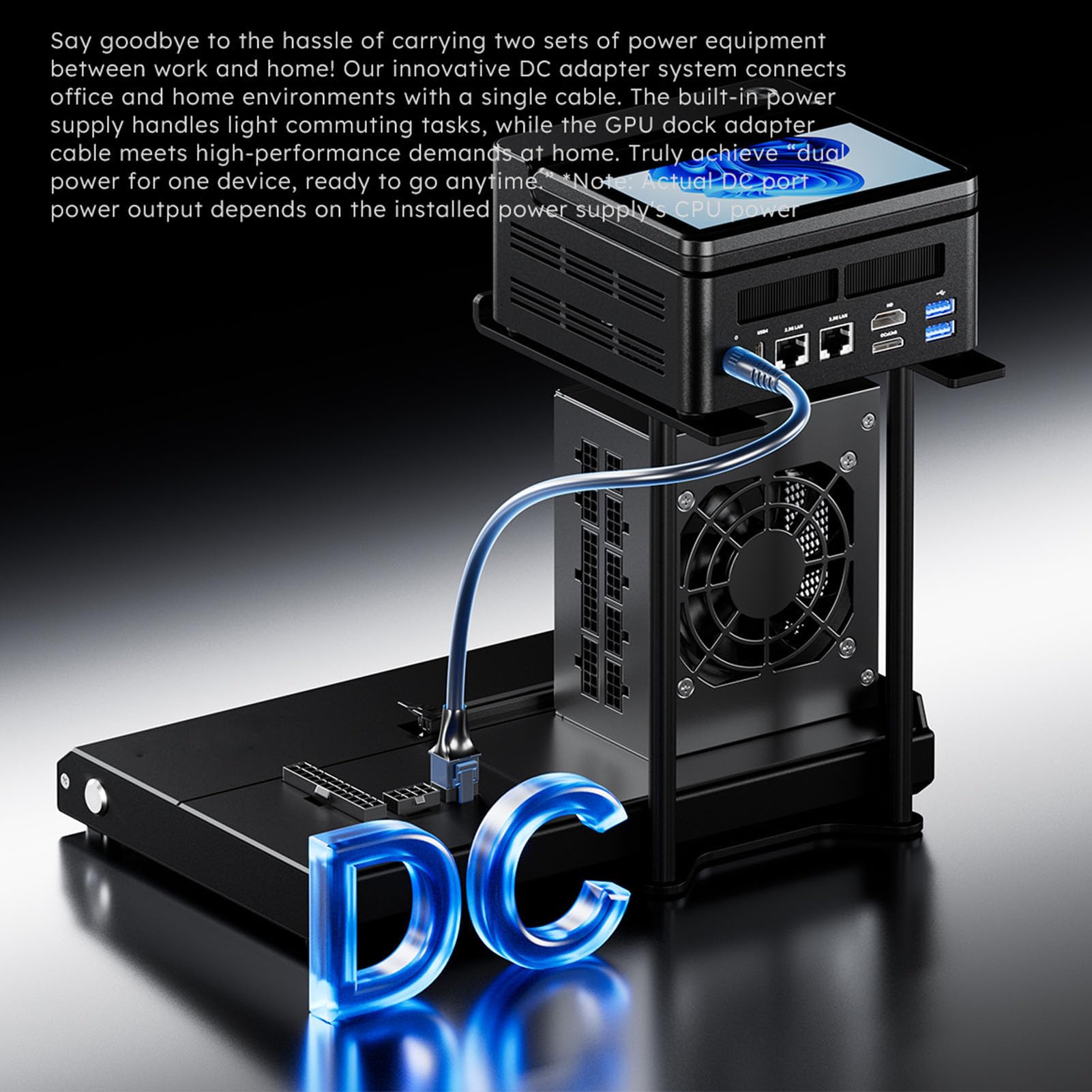 Aramox Externe GPU-Dockingstation aus Aluminiumlegierung. Externe GPU-Dockingstation PCIe 4.0 X4 64 Gbit/s mit OCuLink und Dual 5 für Gaming-Entwickler und -PCs
