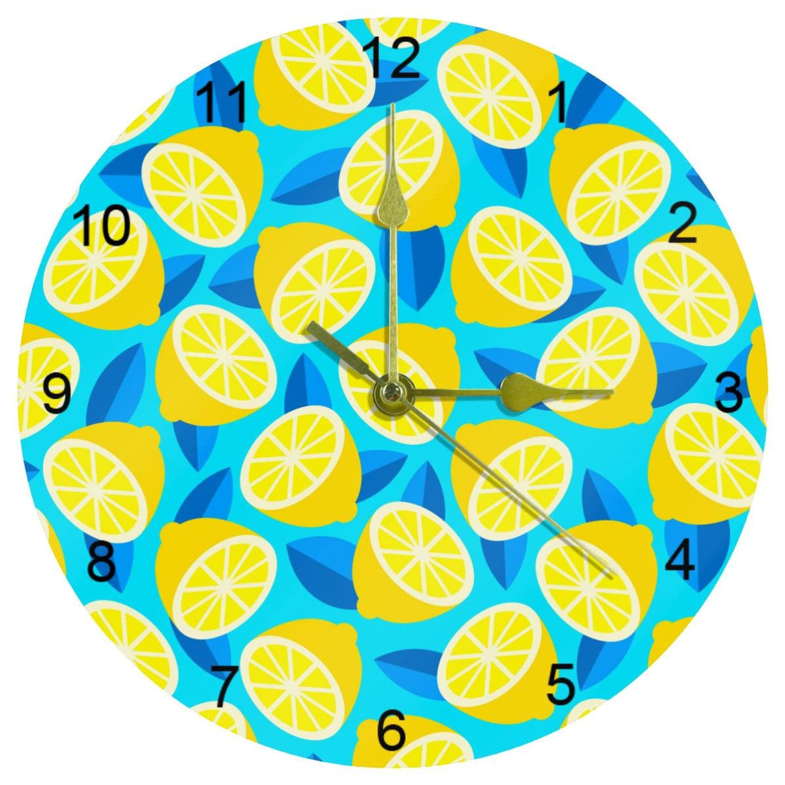 Horloge murale 25,4 cm anti tic-tac à quartz pour salon et bureau calme