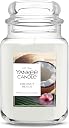Yankee Candle Coconut Beach, Scented Candle, 22oz Large Jar with up to 150 Hour Burn Time, Giftable, Birthdays