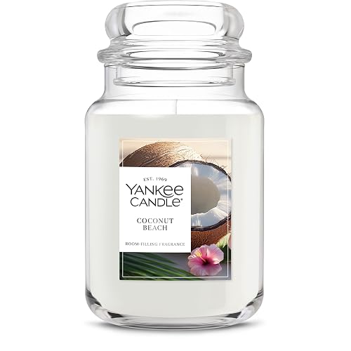 Yankee Candle Coconut Beach Scented Candle, 22oz Large Jar with up to 150 Hour Burn Time, Giftable, Birthdays