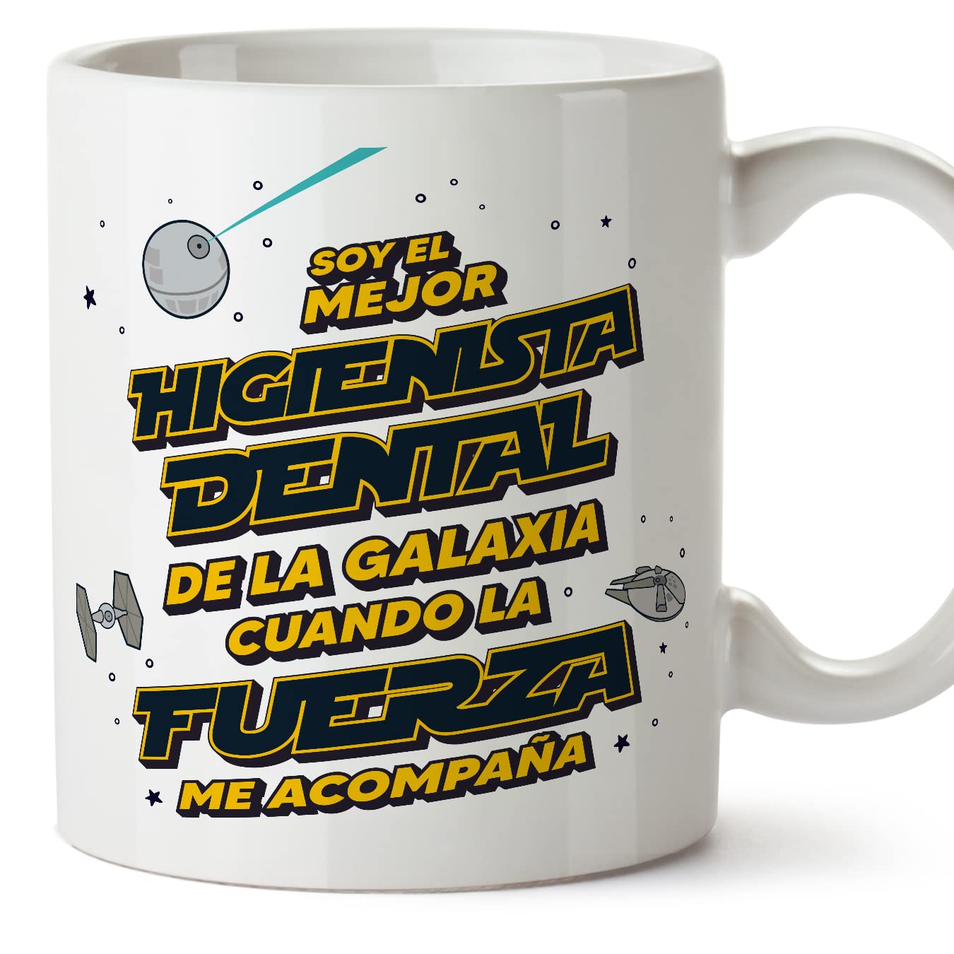 MUGFFINS Tazas para JEFE hombre - En Español - Mejor de la Galaxia Cuando Fuerza me Acompaña - 11 oz / 330 ml - Regalo original y divertido — view 49