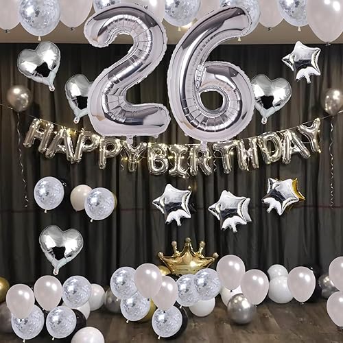 Miniatura 7 de Globos plateados de 40 pulgadas con el número 10, globos gigantes de helio número 10 de aluminio para fiestas de cumpleaños de 10 años,