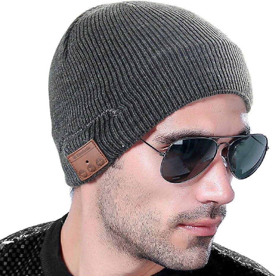 VLOXO Bluetooth 4.1 Beanie Hat Wireless Smart beanie Headset Musical Knit Headphone Speaker Hat Bulit-in Mic Speakerphone Cap