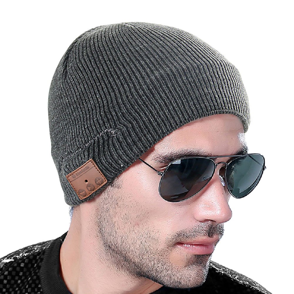 VLOXO Bluetooth 4.1 Beanie Hat Wireless Smart beanie Headset Musical Knit Headphone Speaker Hat Bulit-in Mic Speakerphone Cap