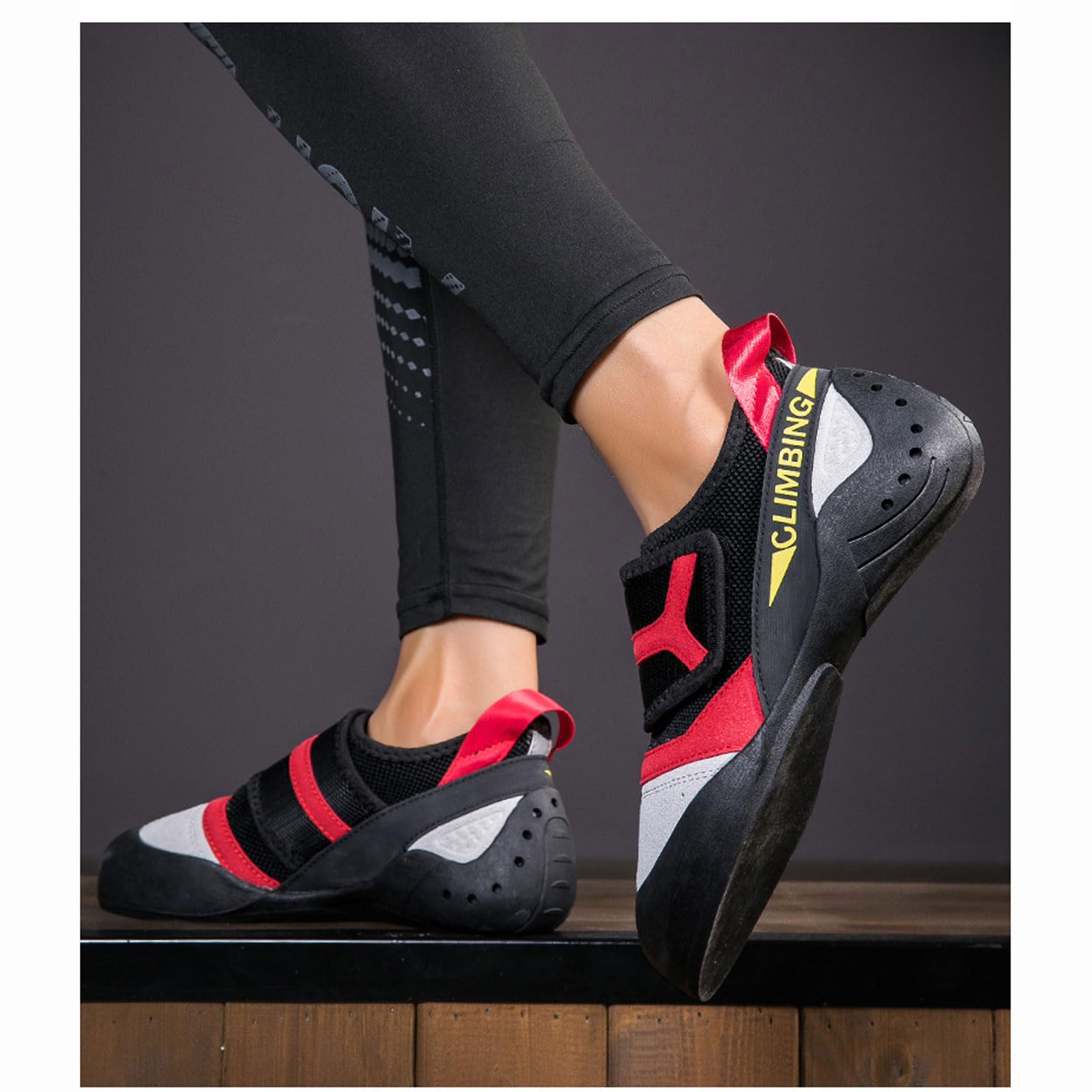 Pies de gato unisex para adultos,pies de gato profesionales,zapatillas ligeras,antideslizantes y transpirables,fáciles de poner y quitar,adecuados para gimnasio y escalada en roca.