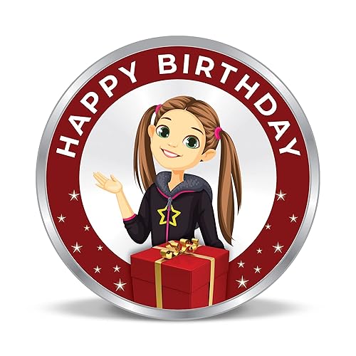 BIS Hallmarked Personalised Happy Birthday 10/20/50/100gm 999 Pure Silver Coin by ACPL