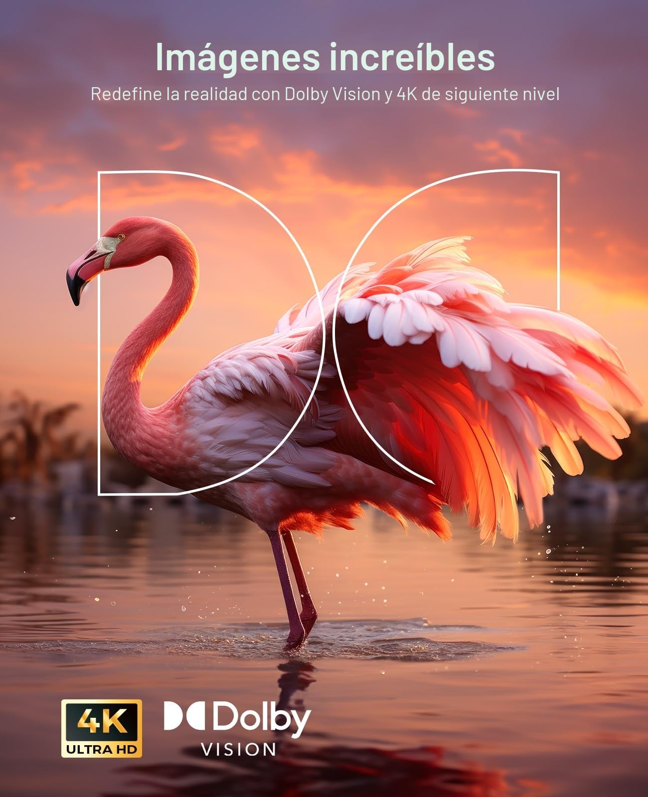 NexiGo TriVision Ultra, proyector portátil 4K Tri-LED-Láser, 2600 lúmenes, sin Moteado láser, sin Fatiga Visual, Dolby Vision, HDR10+, Cine en casa/jardín con 3D, DTS Virtual:X de 30W