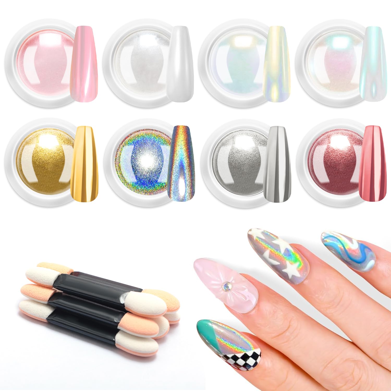BISHENGYF Gold Chrome Nail Powder